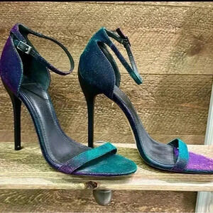 Brian Atwood Iridescent Heels Size 8.5 heel height 4